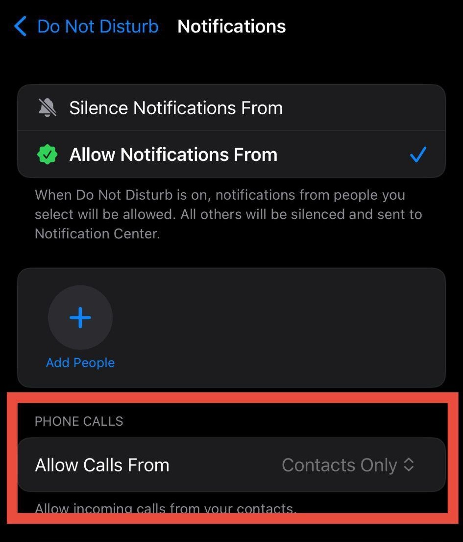 Allowed Calls From